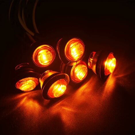 4pcs blanc ovale 12V 24V côté 3-LED dégagement indicateur marqueur feu