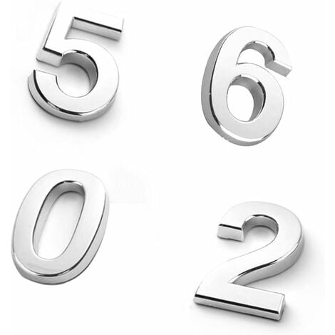Chiffre Boite aux Lettres Numero de Maison Adhesif 0 à 9 Numéro de Rue d'Adresse Design Adhésif Numéro de Porte de Maison Numero Maison Design pour Bureau Chambres Appartements