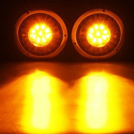 Lot De 2 Feux De Jour LED 30 LED Jaune & Blanc – Clignotants Séquentiels Pour Voiture, Camion, SUV – DRL Antibrouillard Ultra Puissants
