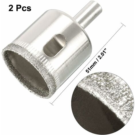 2pcs Trépan Diamant Foret Scie Cloche pour Céramique Marbre Verre Carrelage 30mm