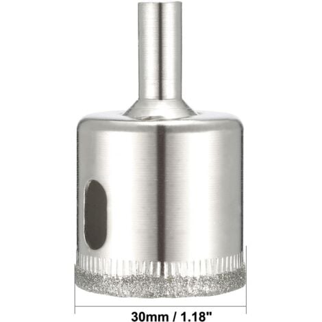 2pcs Trépan Diamant Foret Scie Cloche pour Céramique Marbre Verre Carrelage 30mm
