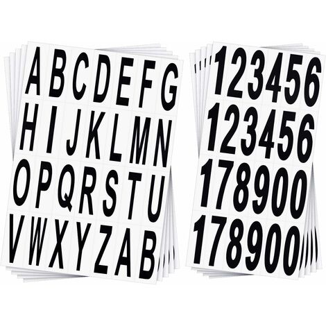 6 FEUILLES PETIT 0.35 Pouce Alphabet Nombre Autocollants Paillettes