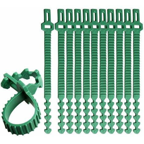 10 Pièces À Toute épreuve Attaches Végétales, 35cm Bretelles Ajustables pour Arbres Liens pour Plantes De Jardin Interlock pour Le Support De Rosier Arbustif (1/5)