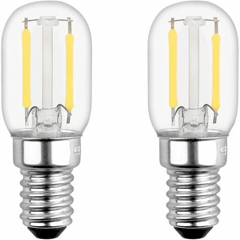 1W E14 ampoules à filament LED 10W équivalent, ampoule de four T22, hotte  aspirante, réfrigérateur, lustre en cristal, lampe au sel, veilleuse pour  enfants, tubulaire chaud wh
