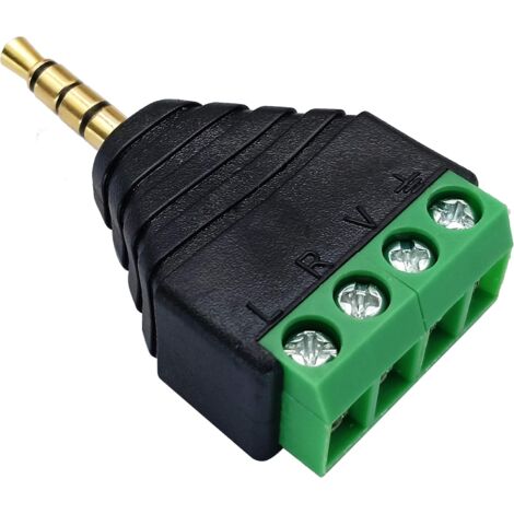 10 Connecteurs Jack 3,5 Mm Avec Bornes à Vis - Adaptateur Audio Sans Soudure