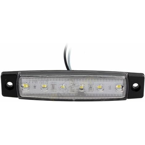 10 pcs 9,7 cm 6 LED côté 12V LED MARKER Remorque Feux de gabarit pour camion, marqueur lumière Ambre, partie arrière Feu de Gabarit, camion Cab Feux de gabarit, RV Convoi