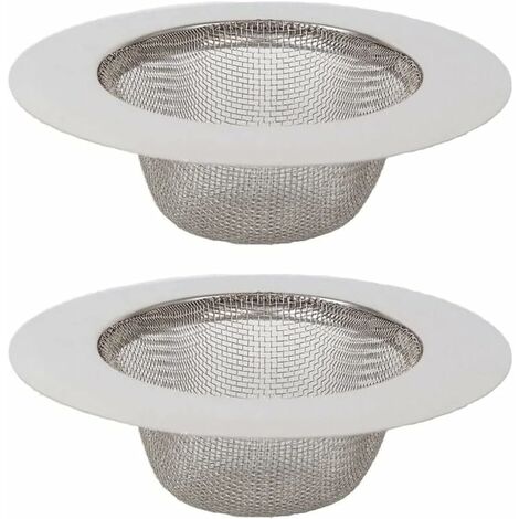 2 Pièces Évier Cuisine Filtre, Évier Acier Inoxydable Filtre, Acier Inoxydable Vidange Filtre, Crépine Évier Cuisine, pour Evier de Cuisine, Salle de Bain, Lavabo, Baignoires (1/5)