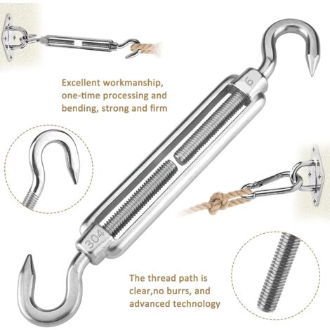 Kit de fixation robuste pour voile d'ombrage - 40 pièces - En acier