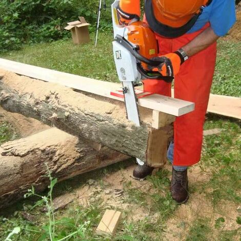 Guide de fraisage pour tronçonneuse, guide de coupe du bois facile à  installer pour couper des planches pour couper du bois : :  Terrasse et Jardin