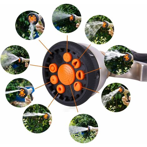 Arroseur de jardin - 9 jets réglables - Pour arroser les plantes, les