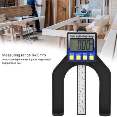 Base De Jauge De Profondeur En Acier Inoxydable 63×17 Mm – Ergonomique, Avec 3 Tiges 0-30 Mm, Mesure Précise