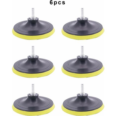 6pcs 5 pouces 125mm patins de ponçage, patins de ponçage, pour perceuses, meuleuses d'angle (1/4)