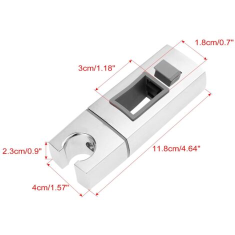Support De Pommeau De Douche Réglable URAQT - 360° Rotation, Sans Perçage - Compatible Barres 18-27mm
