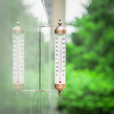 Grand thermomètre extérieur – 380 mm thermomètre de jardin extérieur pour  une utilisation dans le jardin, serre, patio, terrasse, abri de jardin :  : Jardin