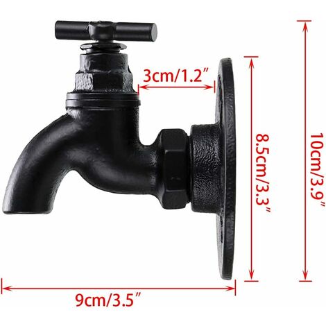 Lunfar Crochets De Suspension Vintage, Tuyau En Fer Industriel Fixation Murale Rétro Pour Peignoir, Serviette, Sac, Parapluie, Chapeau Décoration Antique De Maison, Type 2