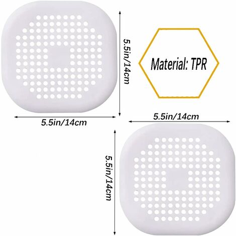 4 Pièces Filtres De Drain En Silicone Avec Ventouses - Pour Éviter Les Bouchons Dans Douche, Baignoire, Évier - 10,5x10,5 Cm - 5