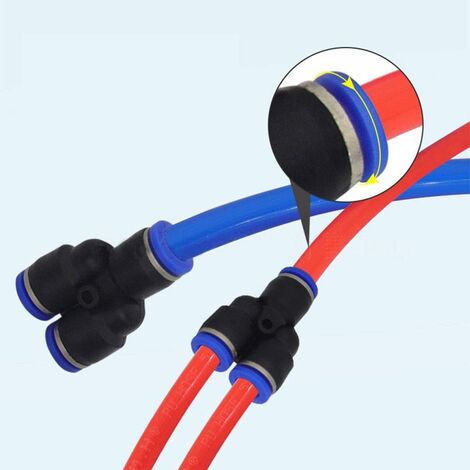Raccords Pneumatiques - Lot De 2 (Réduction 8mm à 6mm) - Coudés, Droits, Y, T - Pour Tuyaux PU/Nylon