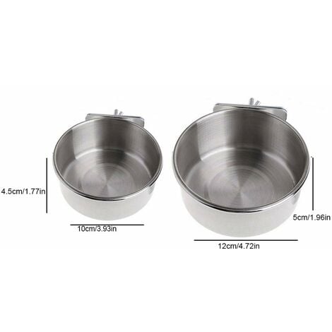 Mangeoire Pour Les Oiseaux En Acier Inoxydable Bol D Alimentation Fixe En Acier Inoxydable