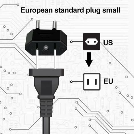 Adaptateur De Prise UK Vers EU (Britannique 3 Broches Vers Continental 2 Broches) - Blanc, 7.5A Max