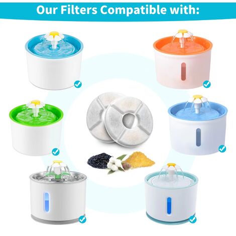 Filtre pour Fontaine à Chat - SANAG - A898 - 8 Pièces - Charbon Actif