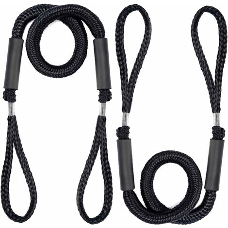 Memkey – Cordon élastique d'amarrage 124 cm – Longueur étirée 170 cm – Pour kayak, jet ski, bateau à moteur – Lot de 2 cordons (1/5)