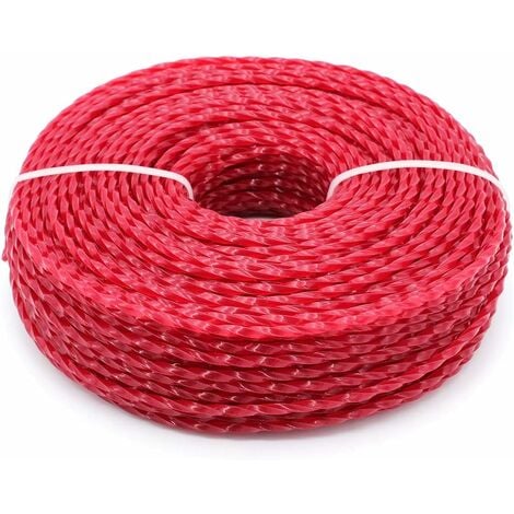 Fil Coupe Bordure Universel, Ligne de Trimmer en Nylon 3.0 mm, Fil en Nylon Débroussailleuse Robuste pour Bosse Tête Tondeuse À Gazon de Jardinage (Twist, 3mmx56m)