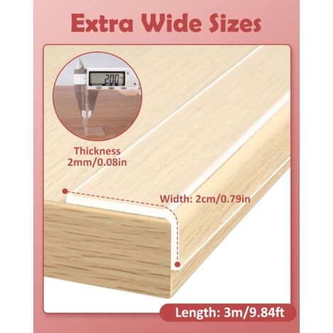 Protecteurs De Bord Transparents – 2 Rouleaux Adhésifs PVC Pour Protéger Bébé Des Angles De Meubles