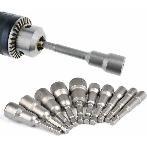 Douilles Visseuses Magnétiques BLOSTM - Lot De 10 (6-15mm) - 1/4" Chrome Vanadium