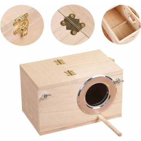 Cage en bois pour oiseaux, perruches, calopsittes