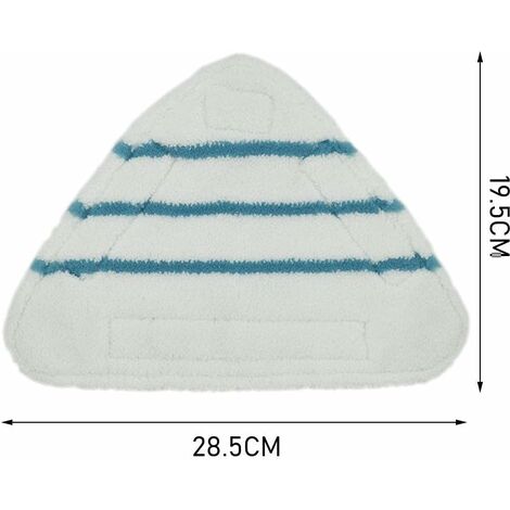 10 Tampons Microfibre Pour Balai Vapeur H2O Mop X5 – Forme Triangulaire, Lavable – Nettoyage Profond