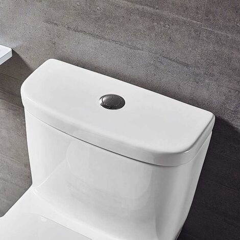 DGHOME Lot De 2 Boutons Chasse D'Eau Double - Compatible Réservoir Ideal Standard - Chromé Robuste