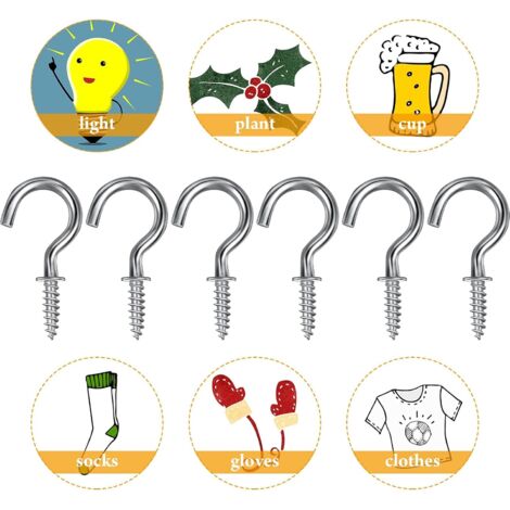 Lot de 6 Crochets en S de suspension ultifonctions Crochets en fore