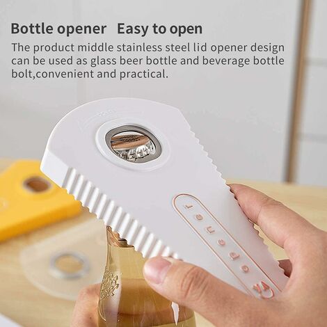 Ouvre-bouteille en plastique multifonction 6 en 1, Gadget de cuisine  créatif à 8 caractères, emballé dans une boîte-cadeau, 1 pièce