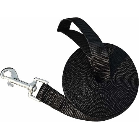 Longe pour Chien 5m Noir, Laisse de Dressage pour Chien, Laisse Longue pour Chien de Petites à Grandes Taille