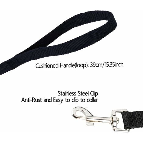Longe pour Chien 5m Noir, Laisse de Dressage pour Chien, Laisse Longue pour Chien de Petites à Grandes Taille