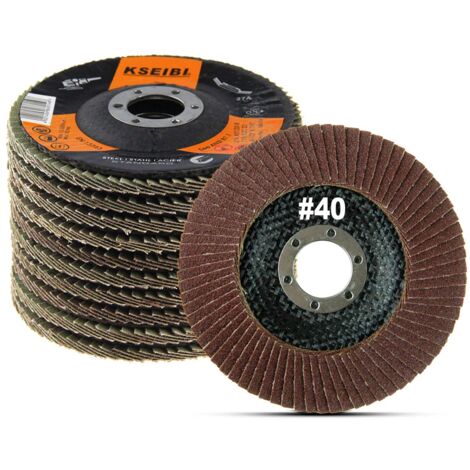 4 1/2 in Flap Disc Aluminum Oxide 10 Pack Auto Body Sanding Grinding Wheel (40 Grit) 686008 (1/5)