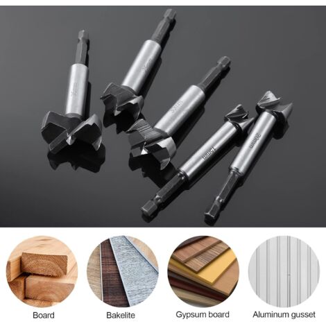 Lot De 5 Mèches Forestières (Forstner) 15-35mm - Pour Perçage Bois Précis, Avec Boîte De Rangement - 11