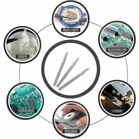 Pincettes En Céramique Antistatique - Acier Inoxydable - Pour électronique Et Précision