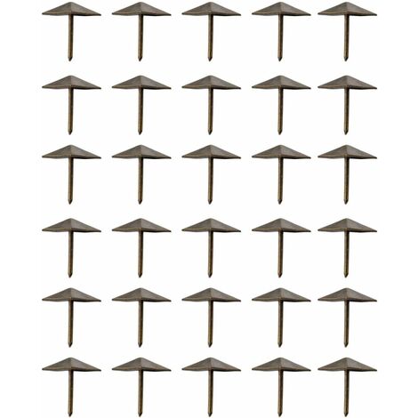 Wuuycoky Lot De 60 Clous Ronds à Tête Large Noir Diamètre 19 Mm