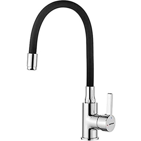 Robinet de Cuisine avec Bec Flexible, Mitigeur d'évier Monocommande, Chrome (1/5)