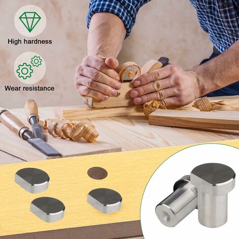 Lot De 4 Chiens D’établi En Alliage D’aluminium – Pour Trous De 19 Ou 20 Mm – Antidérapants, Pour Fixation Bois