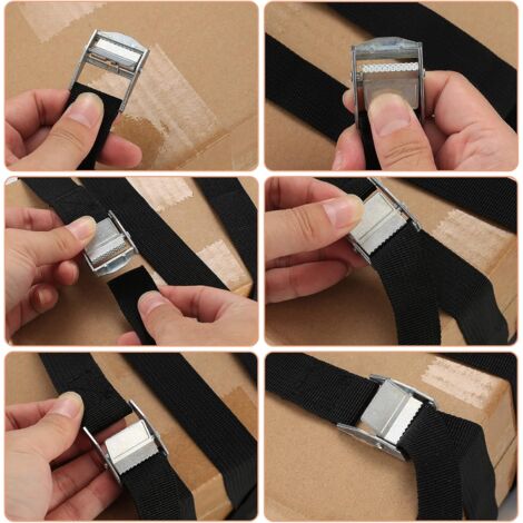 4pcs définit sangles tension à cliquet de 15 pouces sécuriser la charge