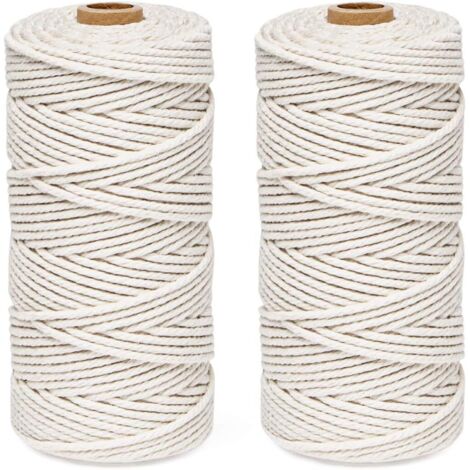 Corde En Coton Naturel Pour Macramé, Fils Tressés, DIY Tricot