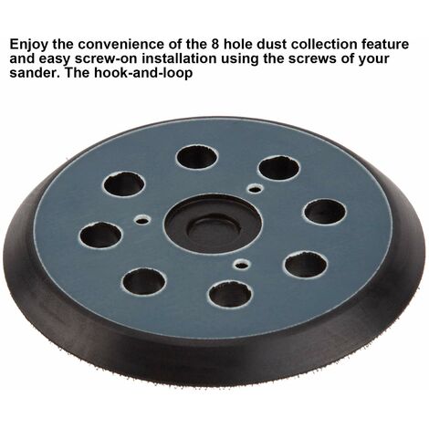 Plateau De Ponçage 125 Mm - 8 Trous Anti-Poussière - Compatible Ponceuse Bosch Et Autres (1 Pièce) - 10