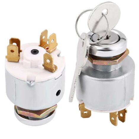 Interrupteur D'allumage Moteur Avec 2 Clés - Compatible Caterpillar 110-7887, Pour Chargeuses, Mini-pelles, Tractopelles