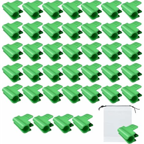 50 Clips De Serre En Plastique – Pour Filets, Bâches, Tunnels De Jardin – Diamètre 5 Mm – Fixation Antidérapante – Réutilisables