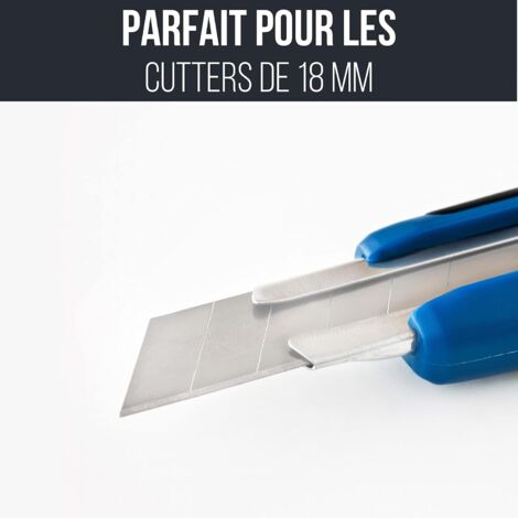 Kit Cutter Pro HASKYY – 10 Cutters + 100 Lames SK5 18mm – Changement Rapide Sans Outil – Pour Pro & Bricoleurs