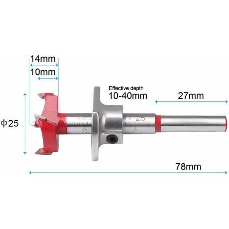 fraise defonceuse Jeu de forets Forstner à tige de 8mm, 5 pièces, perceuse  de positionnement réglable, scie cloche en carbure pour le travail du bois  avec bouchon de profondeur