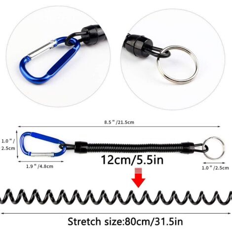 Lot De 3 Cordons De Sécurité Rétractables Pour Canne à Pêche – Dimeho