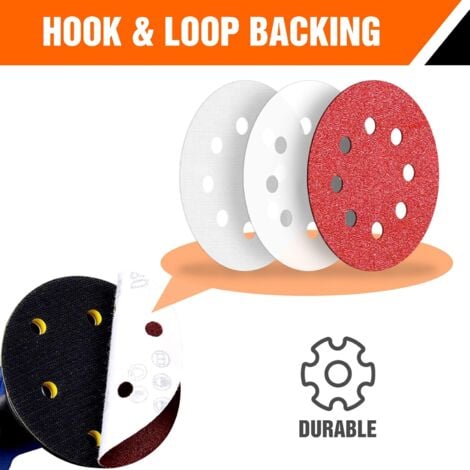 40 Pièces Disques Abrasifs 125mm Grain Mixte 60/120/240/320 Papier